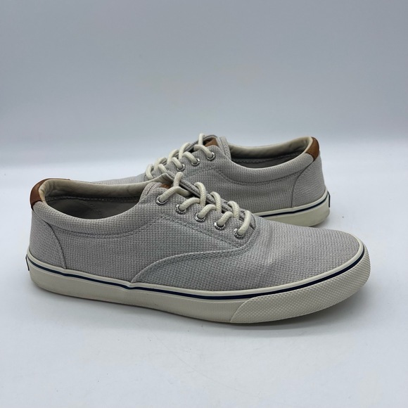Sperry Other - Sperry Striper II CVO Gingham STS22053 Men's Size 9.5 Shoes Gray White Sneakers